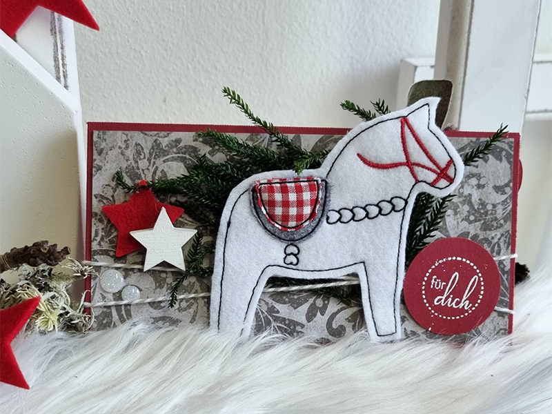 Skandinavische Weihnachten God Jul Set - doodle Stickdatei